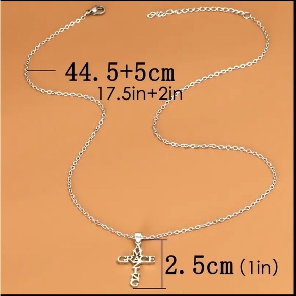 Set of 3 Stainless Steel Christian Faith Words Pendant Necklace NIP - Picture 7 of 10